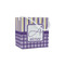 Purple Gingham & Stripe Party Favor Gift Bag - Matte - Main