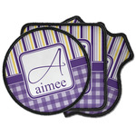 Purple Gingham & Stripe Iron on Patches (Personalized)
