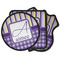 Purple Gingham & Stripe Patches Main