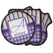 Purple Gingham & Stripe Iron on Patches (Personalized)