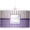Purple Gingham & Stripe Pendant Lamp Shade