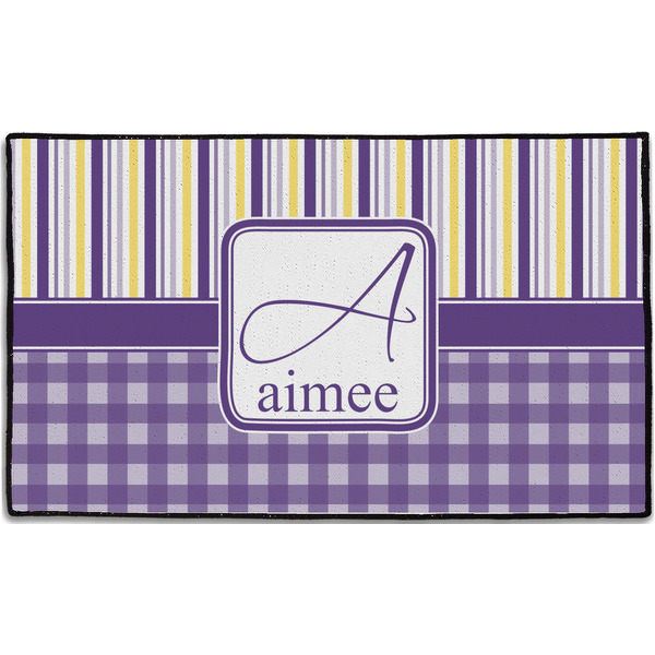 Purple Gingham & Stripe Personalized - 60x36 (APPROVAL)