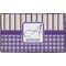 Purple Gingham & Stripe Door Mat - 60"x36" (Personalized)