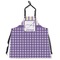 Purple Gingham & Stripe Apron Without Pockets w/ Name and Initial