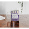 Purple Gingham & Stripe Personalized Coffee Mug - Lifestyle
