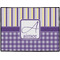 Purple Gingham & Stripe Personalized Door Mat - 24x18 (APPROVAL)