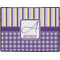 Purple Gingham & Stripe Door Mat - 24"x18" (Personalized)