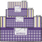 Purple Gingham & Stripe Personalized Door Mat - Group Parent IMF