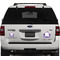 Purple Gingham & Stripe Personalized Square Car Magnets on Ford Explorer