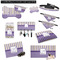 Purple Gingham & Stripe Customized Pet Accessories