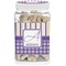 Purple Gingham & Stripe Dog Treat Jar (Personalized)