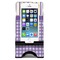 Purple Gingham & Stripe Phone Stand w/ Phone