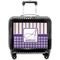 Purple Gingham & Stripe Pilot Bag Luggage with Wheels