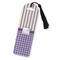 Purple Gingham & Stripe Plastic Bookmarks - Front
