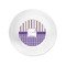 Purple Gingham & Stripe Plastic Party Appetizer & Dessert Plates - Approval