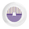 Purple Gingham & Stripe Plastic Party Dinner Plates - Approval