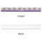 Purple Gingham & Stripe Plastic Ruler - 12" - APPROVAL