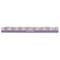 Purple Gingham & Stripe Plastic Ruler - 12" - FRONT