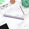 Purple Gingham & Stripe Plastic Ruler - 12" - LIFESTYLE