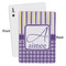 Purple Gingham & Stripe Playing Cards - Approval