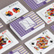 Purple Gingham & Stripe Playing Cards - Front & Back View