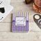 Purple Gingham & Stripe Playing Cards - In Context