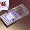 Purple Gingham & Stripe Playing Cards - In Package