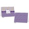Purple Gingham & Stripe Postcard - Front and Back