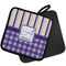 Purple Gingham & Stripe Pot Holders - PARENT MAIN