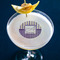 Purple Gingham & Stripe Printed Drink Topper - Small - In Context