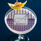 Purple Gingham & Stripe Printed Drink Topper - XLarge - In Context