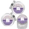Purple Gingham & Stripe Puppy Treat Jar - Top Left Right