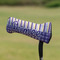 Purple Gingham & Stripe Putter Cover - On Putter