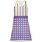 Purple Gingham & Stripe Racerback Dress - Front