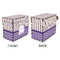 Purple Gingham & Stripe Recipe Box - Full Color - Approval