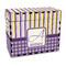 Purple Gingham & Stripe Recipe Box - Full Color - Front/Main