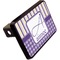 Purple Gingham & Stripe Rectangular Trailer Hitch Cover - 2" (Personalized)