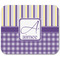 Purple Gingham & Stripe Rectangular Mouse Pad - APPROVAL
