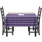 Purple Gingham & Stripe Rectangular Tablecloths - Side View