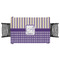 Purple Gingham & Stripe Tablecloth - 58"x58" (Personalized)