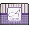 Purple Gingham & Stripe Rectangular Trailer Hitch Cover (Personalized)