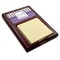 Purple Gingham & Stripe Red Mahogany Sticky Note Holder - Angle