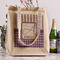 Purple Gingham & Stripe Reusable Cotton Grocery Bag - In Context