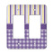 Purple Gingham & Stripe Rocker Light Switch Covers - Double - MAIN