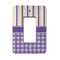 Purple Gingham & Stripe Rocker Light Switch Covers - Single - MAIN