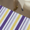 Purple Gingham & Stripe Large Rope Tote - Close Up View