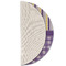 Purple Gingham & Stripe Round Linen Placemats - HALF FOLDED (single sided)