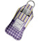 Purple Gingham & Stripe Sanitizer Holder Keychain - Large in Case