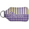 Purple Gingham & Stripe Sanitizer Holder Keychain - Small (Back)