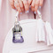 Purple Gingham & Stripe Sanitizer Holder Keychain - Small (LIFESTYLE)